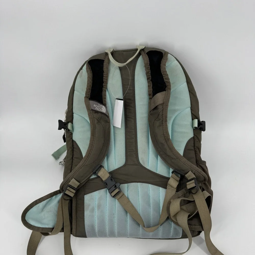The North Face Surge II Backpack Mens OS Olive Green Laptop Daypack Hiking Read